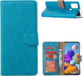 Samsung Galaxy A21S (SM-A217F) - Bookcase Turquoise - Portefeuille - Magneetsluiting