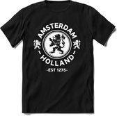 Nederland - Wit - T-Shirt Heren / Dames  - Nederland / Holland / Koningsdag Souvenirs Cadeau Shirt - grappige Spreuken, Zinnen en Teksten. Maat 3XL