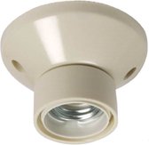 TQ4U Plafond lamphouder - E27 fitting - Recht model - Ø 85 mm - Crème