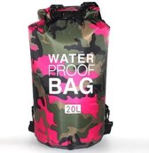 Drybag | Waterproof PVC tas | roze 20L | Waterdichte zak | Tas voor op het water | Waterproof Kanotas/zeiltas/boottas