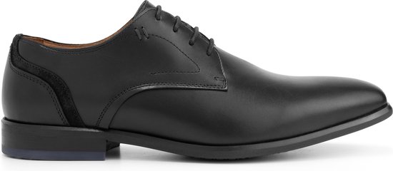 DenBroeck Edgar St. - Chaussures à Chaussures à lacets basses en cuir soigné pour hommes - Cuir Zwart - Taille 44