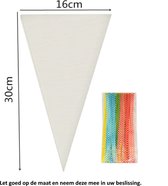50 Langwerpige Puntzakken met kleurrijke sluitstrips - Kado - Feestje - 16 x 30 cm - Cellofaan Plastic Traktatie Kado Zakjes - Snoepzakjes - Koekzakjes - Koekje - Cookie Bags - Sno
