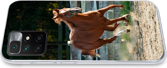 Coque Xiaomi Redmi 10 - Cheval - Lumière - Sable - Coque de téléphone en Siliconen