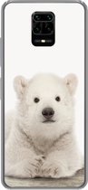 Geschikt voor Xiaomi Redmi Note 10 Lite hoesje - IJsbeer - Dieren - Kinderen - Wit - Jongens - Meisjes - Siliconen Telefoonhoesje