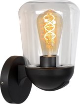 Lucide TULSA - Wandlamp Binnen/Buiten - 1xE27 - IP44 - Zwart