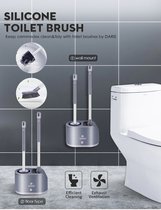KRUNA - Zachte siliconen toiletborstel met houder - Wc borstel - Toiletborstel met houder - Siliconen wc borstel Toiletborstels - Afneembare handvat - Badkamer - Toilet accessoires