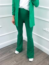 Stretch Broek Flared Groen