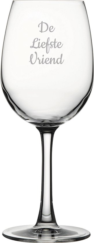 Gegraveerde witte wijnglas 36cl De Liefste Vriend