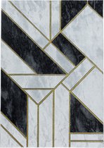 Laagpolig design vloerkleed Woonkamer vloerkleed Marble Pattern Abstract Model Gold Lines