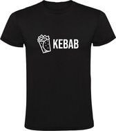 Kebab | Heren T-shirt | Zwart | Junkfood | Fastfood | Meal | Lunch | Diner | Maaltijd | Turks | Perzisch