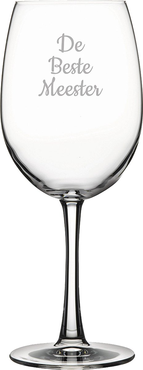 Gegraveerde Rode wijnglas 46cl De Beste Meester