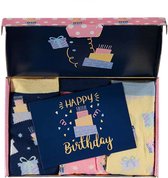 Geschenkdoos - Sokken Dames - 3 paar - Cadeau - Verjaardag - Set 1 - 35-42