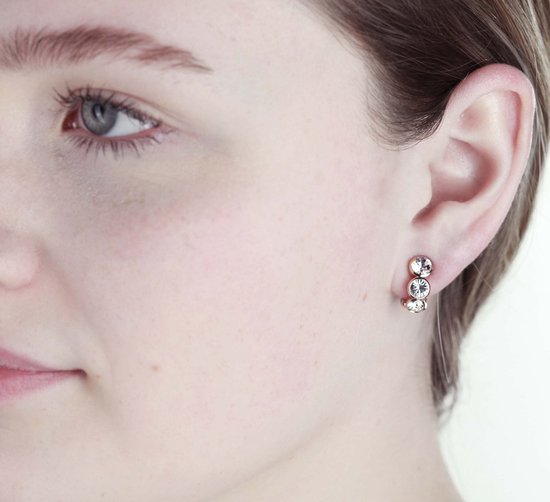 Clips d'oreilles Traveler - Femme - Couleur argent - Cristal Swarovski -155805