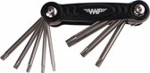 multitool Torx 8,5 cm zwart/zilver 8 functies