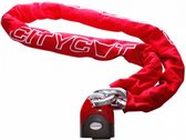 Kettingslot Citycat met nylon hoes 2000 x 12,5 mm rood