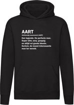 Aart | Unisex | Trui | Sweater | Hoodie | Capuchon | Zwart | Jongensnaam | Woordenboek | Betekenis | Verjaardag | Grappig | Cadeau