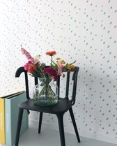 Roomblush - Behang Going Dotty - Blauw - Vliesbehang - 200cm x 285cm