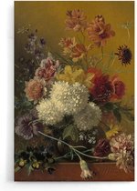 Walljar - Van Os - Hartvormige Bloemen - Muurdecoratie - Poster