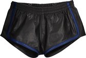 Versatile Shorts - Premium Leather - Black/Blu - S/M - Maat S/M - Bondage Toys