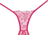 Adore Enchanted Belle Panty ( Crotchless ) - Hot Pink - Maat O/S - Lingerie For Her