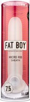 Fat Boy Micro Ribbed Sheath 7.5" - Clear - Sleeves transparent