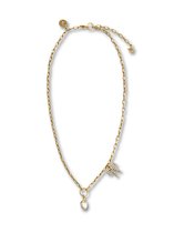 Zatthu Jewelry - N21AW407.1 - Iggy schakelketting met zirkonia en parel