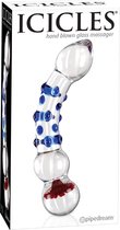 Icicles No. 18 - Glass Dildos red,blue,transparent