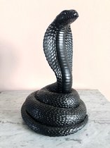 &Klevering - Spaarpot Snake Cobra - Decoratie Beeld - Slang - Zwart