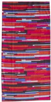 bandana/balaclava 48 x 24 cm gestreept rood/oranje