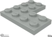 LEGO Plaat 4x4 Hoek, 2639 Lichtgrijs 50 stuks