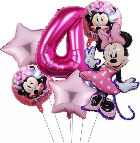 Disney Minnie Mouse Party Ballonnen 32 Inch Nummer 4