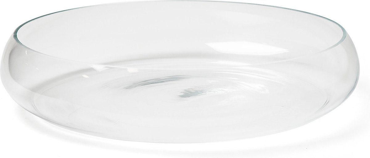 bezoeker Machtig mobiel Transparante schaal vaas/vazen van glas 38 x 8 cm. Voor een bloemstukje of  drijfkaarsen. | bol.com