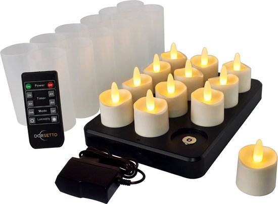 Bougies/bougies chauffe-plat LED rechargeables 105 heures étanche blanc  chaud (12... | bol