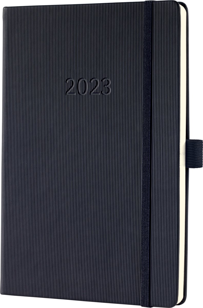 Sigel Conceptum - agenda 2023 - weekagenda - A5 - 4-talig - black - verticale lay-out - hardcover. SI-C2319