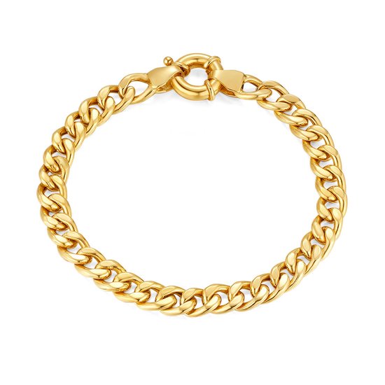 Twice As Nice Armband in verguld zilver, gourmet ketting, 6 mm