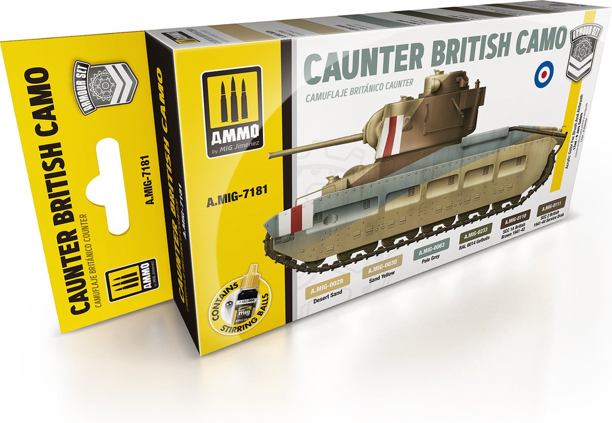 AMMO MIG 7181 Caunter British Camo - Acryl Set Verf set