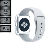 RipaWare Sport Watch bandje - Geschikt voor Apple - Silicone - 42, 44, 45mm - M/L - lichtgrijs