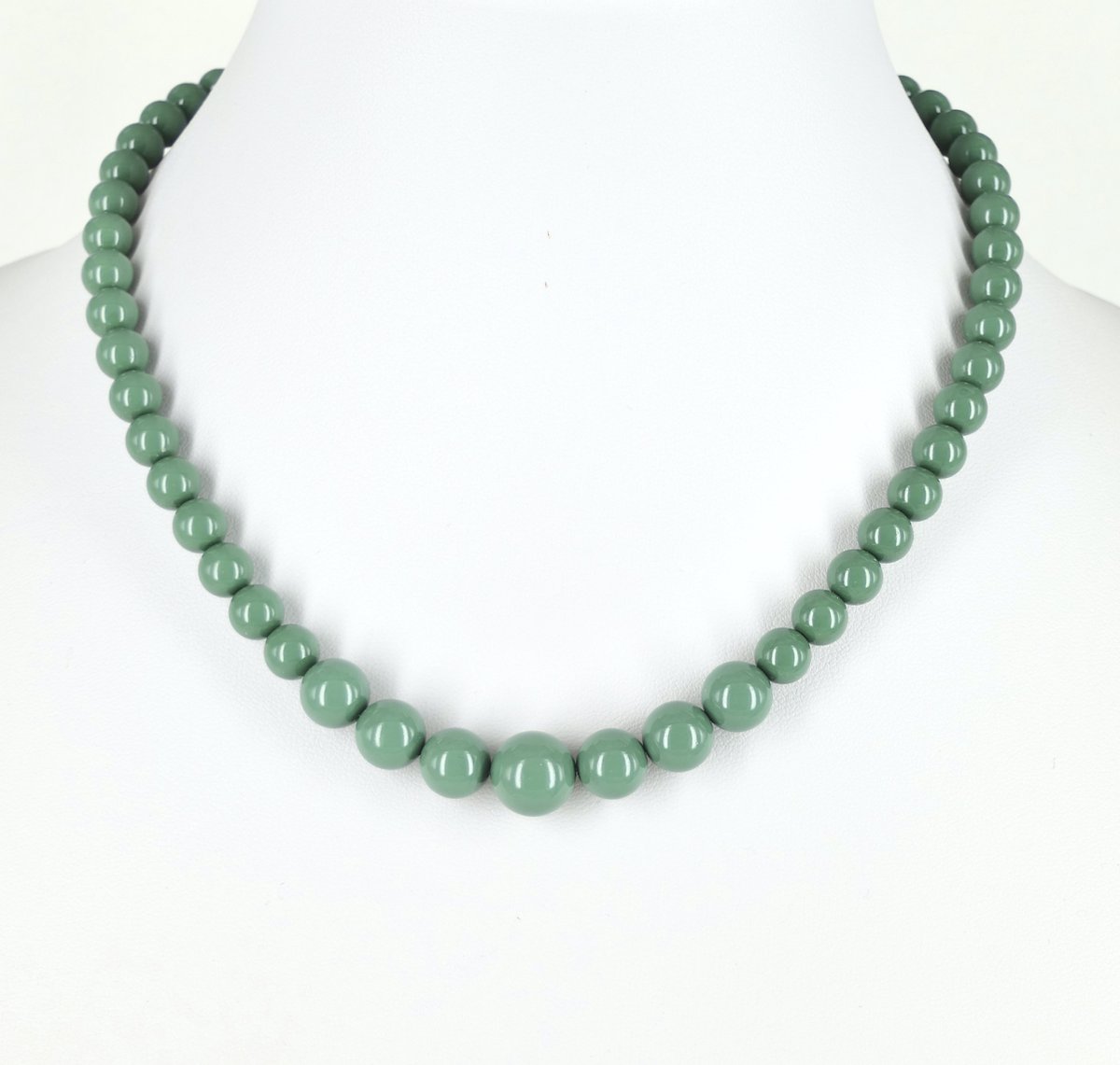 KAYEE - Parelketting van Preciosa parels - jade groen - 45cm