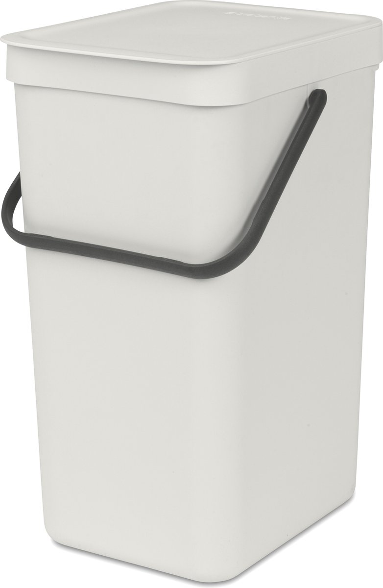 Goedkoopste Brabantia Sort & Go Prullenbak - 16 liter - Light Grey