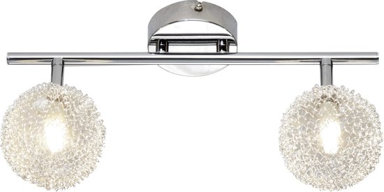 LED Plafondspot - Trion Arona - E14 Fitting - 2-lichts - Rond - Chroom