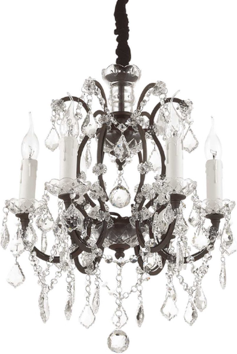 Ideal Lux - Liberty - Hanglamp - Metaal - E14 - Zwart - Voor binnen - Lampen - Woonkamer - Eetkamer - Keuken