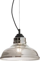 Ideal Lux Bistro' - Hanglamp Modern - Zwart - H:230cm   - E27 - Voor Binnen - Metaal - Hanglampen -  Woonkamer -  Slaapkamer - Eetkamer