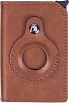 AirTag Wallet - Pasjeshouder - Portemonnee - Unisex - RFID en NFC beveiliging - Leer - Bruin