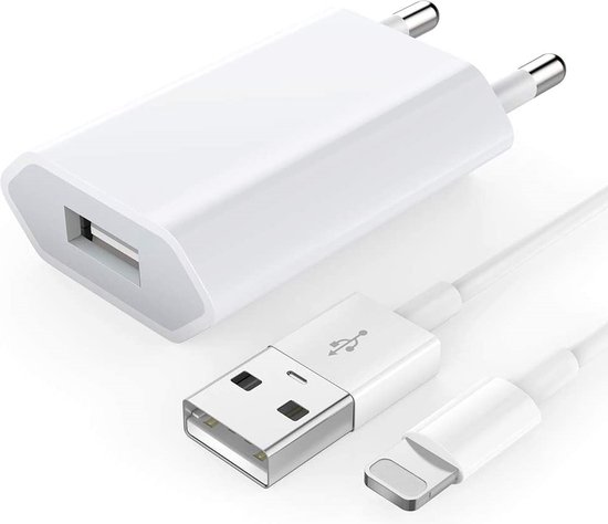 iPhone oplader met Lightning oplaadkabel voor iPhone-opladerkabel met USB-  Apple... | bol
