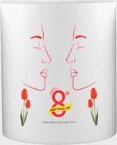 Akyol® Woman's day Mok met opdruk | international woman´s day | vrouwen | 8 maart | 350 ML inhoud