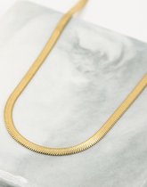 Glow Adora - Kettingen - Platte schakelketting -  Flat snake chain - Goud