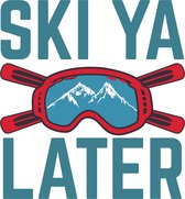 Sticker & Co - Sticker Ski YA LATER - 10cm - Bubbelvrij kleven