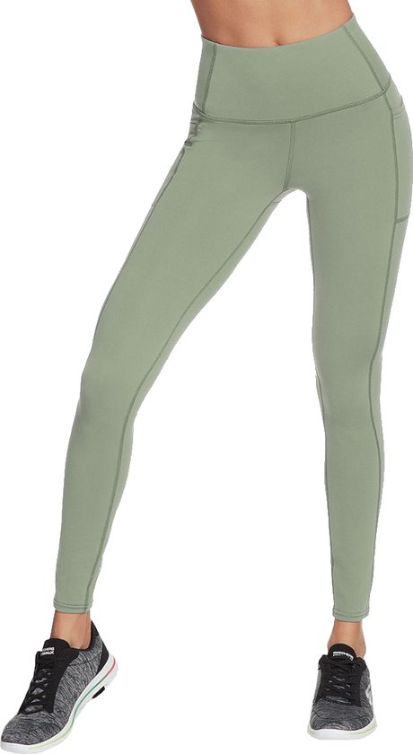 Skechers Go Walk High Waisted Legging W03LG30B-LTGR, Vrouwen, Groen, Leggings, maat: L