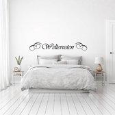 Weltrusten muursticker - Muurdecoratie - Wanddecoratie - Deursticker - Slaapkamer - Sticker volwassenen - 80 x 11 cm Zwart - VS-0142/1Z