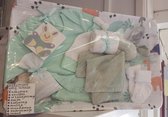 Kraam cadeau / baby mand - 9 delig - pas geboren baby - baby shower - baby geschenk - geboorte cadeau voor unisex  - alles in 1 cadeau.(cadeaumand4) - kleur mintgroen